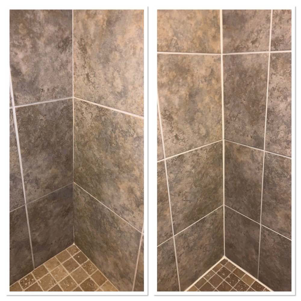 regrouting shower in University City MO