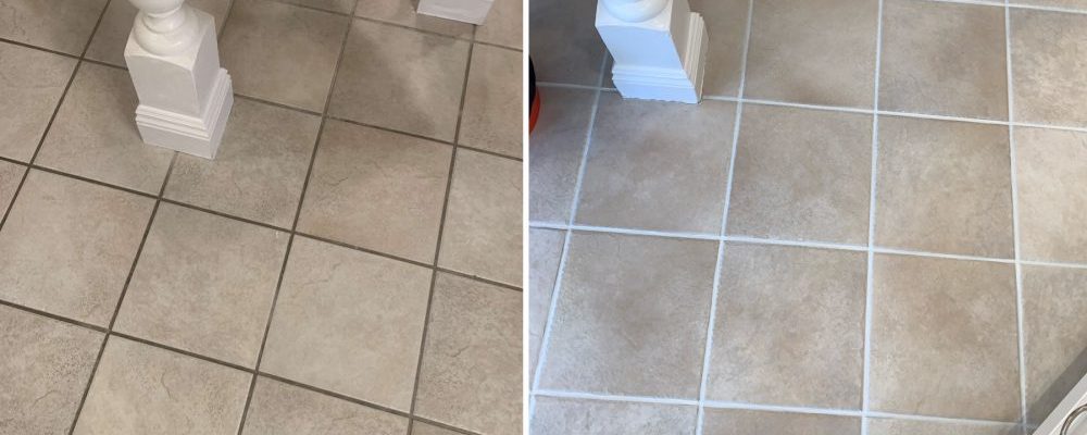 grout color sealing in St. Louis MO by The Grout Medic