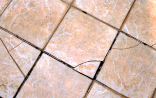 cracked tile floor